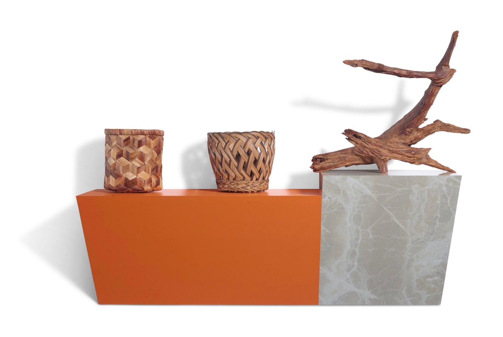 Haim Steinbach, country weave, 1985