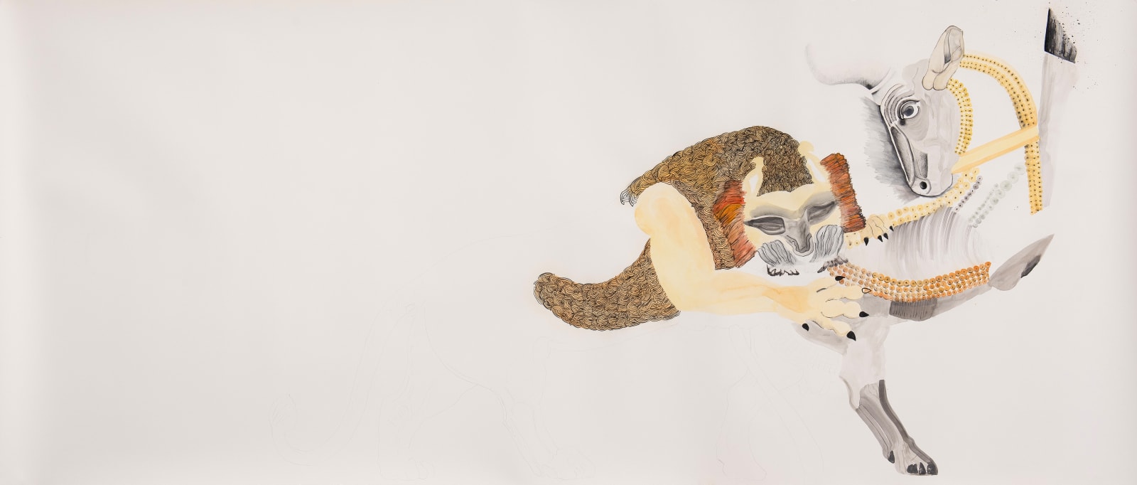 Elham Rokni, Lion and Bull (east Apadana), 2020