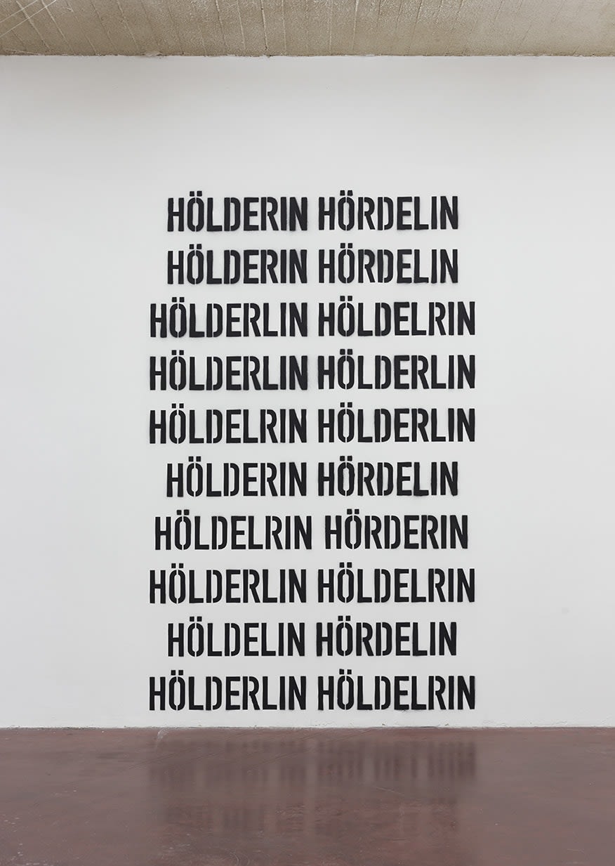 Miroslaw Balka, Hölderlin Hölderlin, 2017