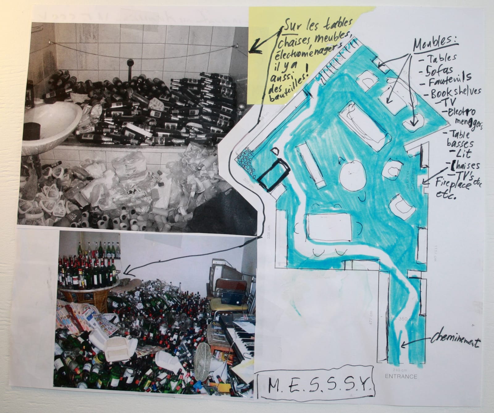 Thomas Hirschhorn, Preparatory Drawings M.E.S.S.S.Y #03/11, 2023