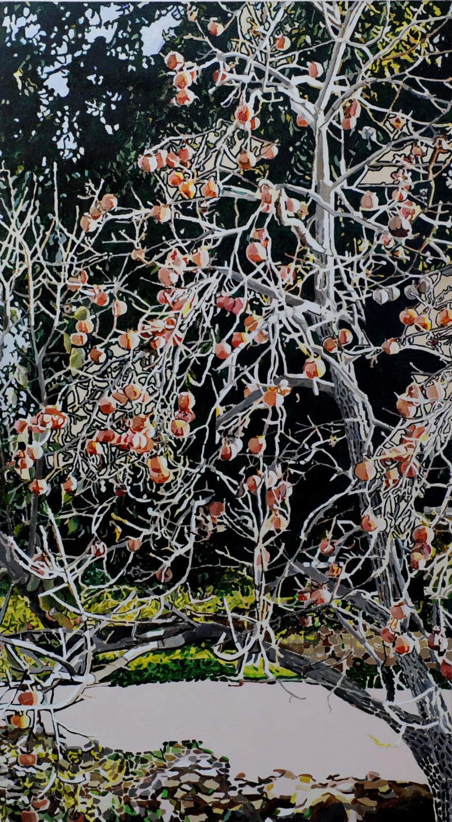 Vered Nachmani, View of the Persimmon Grove – First Panel, 2010