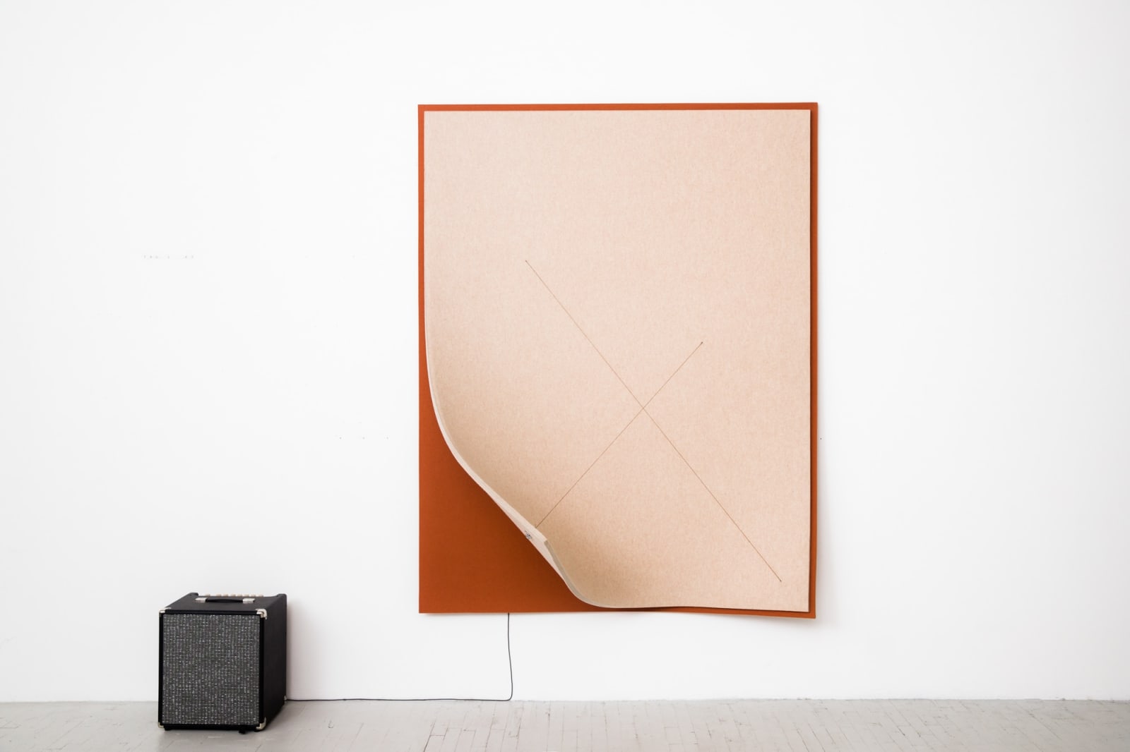 Naama Tsabar, Work on Felt Overlap Diptych (Variation 1) Copper and Sandstone, 2023