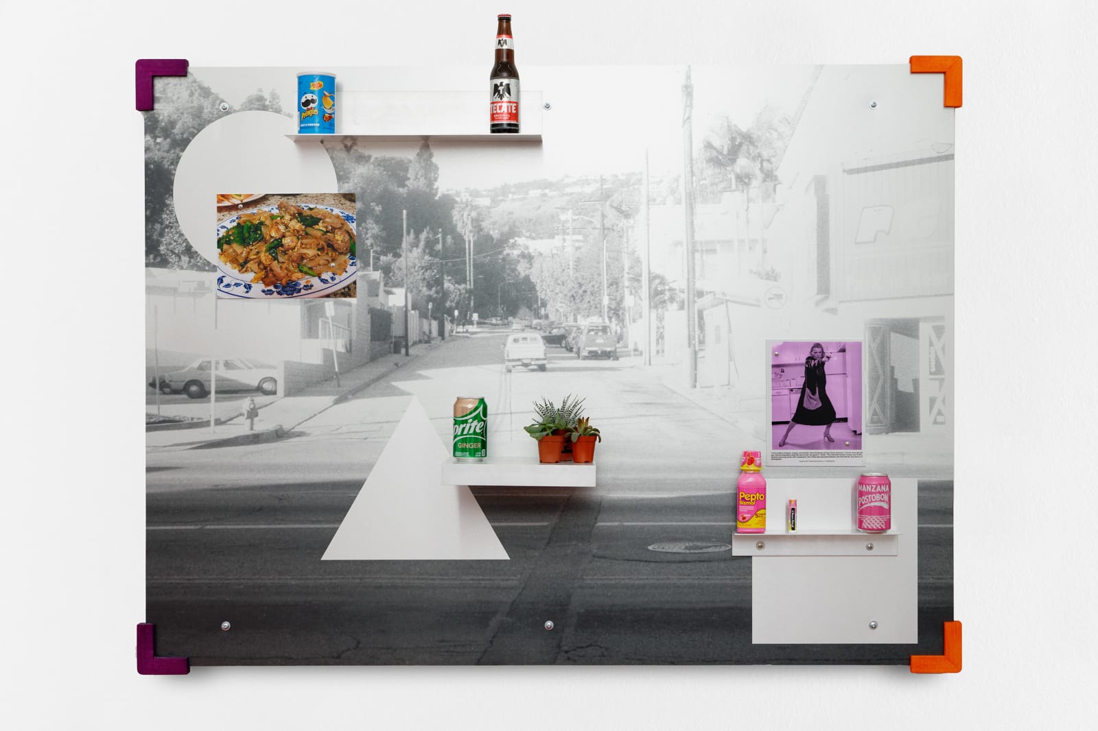 Jonathan Monk, Metallic Sunset with Additional Information II, 2022