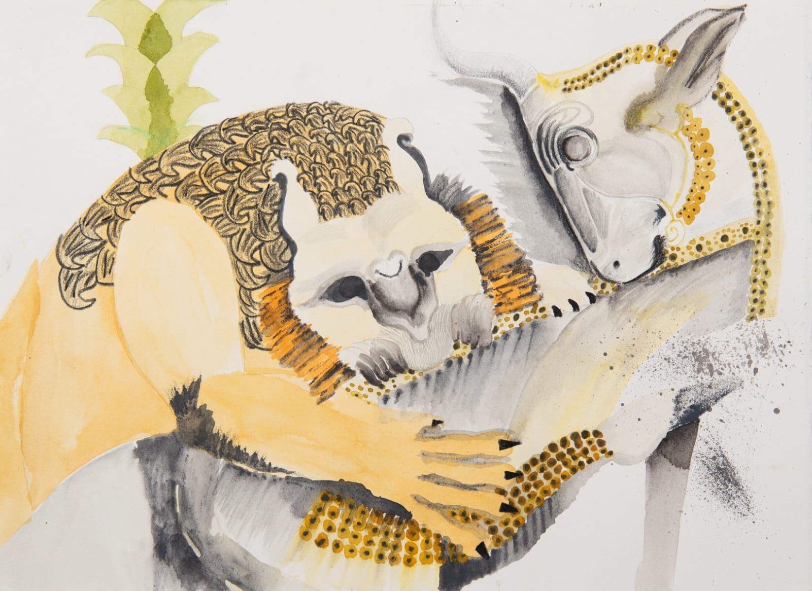 Elham Rokni, Lion and Bull (study), 2019