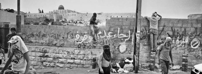 Pavel Wolberg, Palestinian protestors, 2016