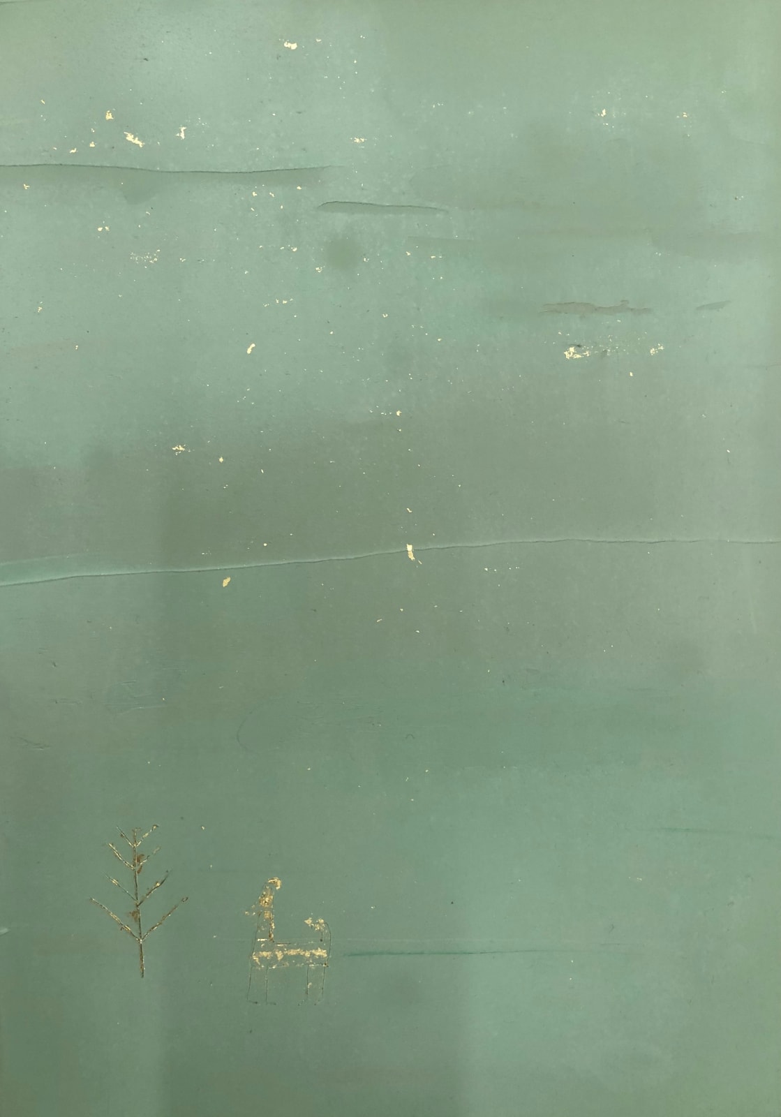 Elham Rokni, A Landscape with a Tree and an Animal, 2020