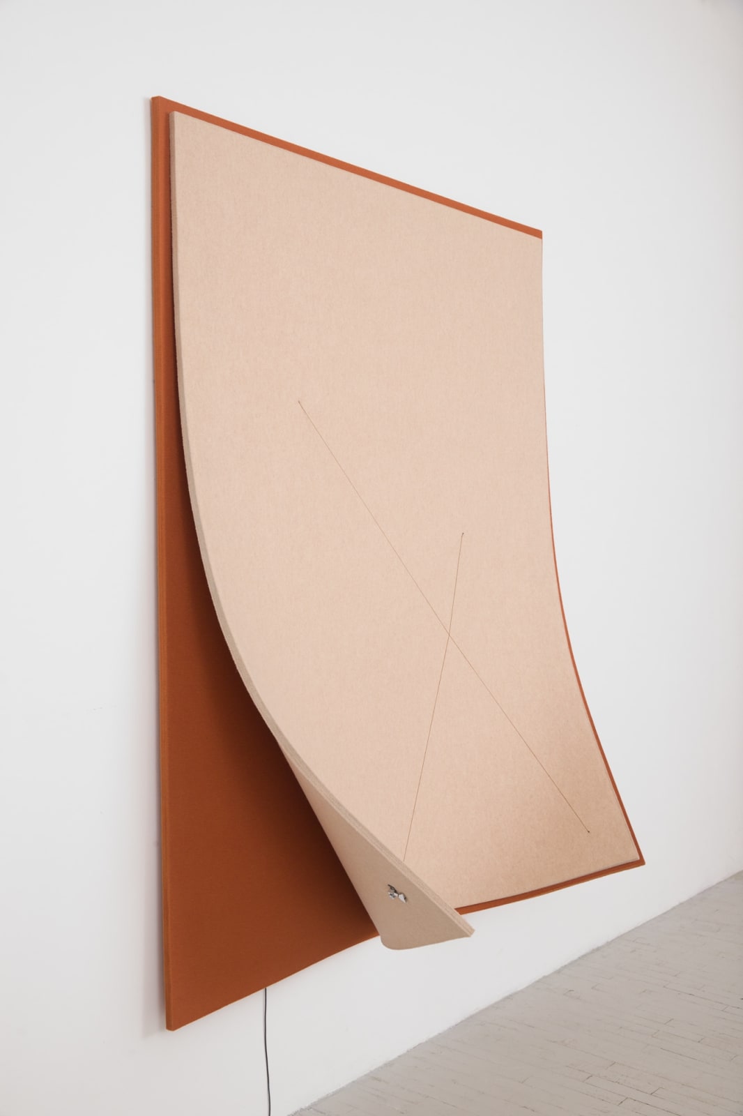 Naama Tsabar, Work on Felt Overlap Diptych (Variation 1) Copper and Sandstone, 2023