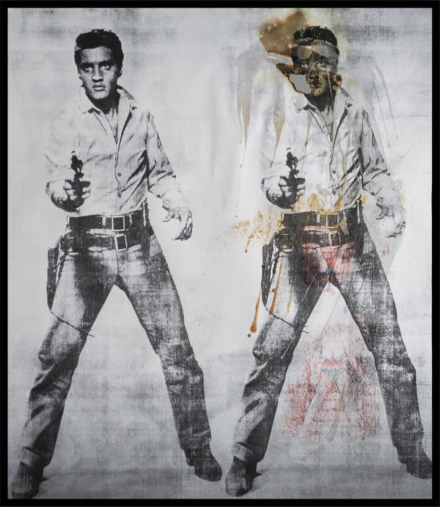 Douglas Gordon, Self Portrait of You + Me (Elvis and bleeding crotch), 2019