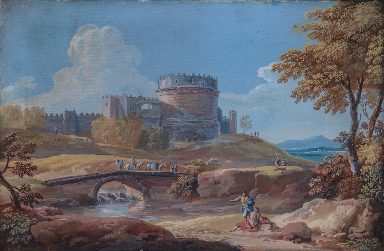 Giovanni Battista Busiri, Paesaggio con la Tomba di Cecilia Metella