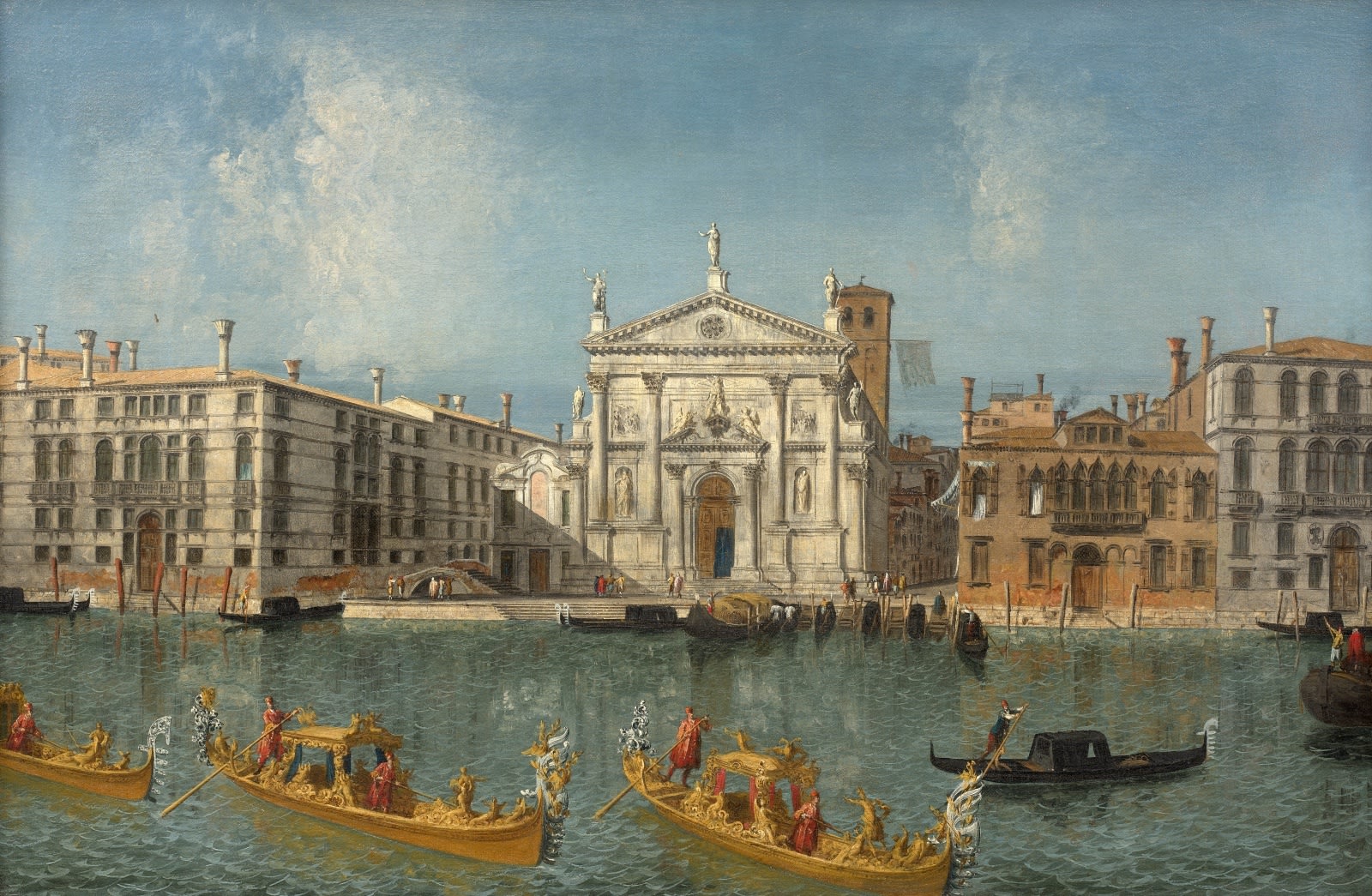 Michele Marieschi, Le Grand Canal avec l'église de San Stae, Venise