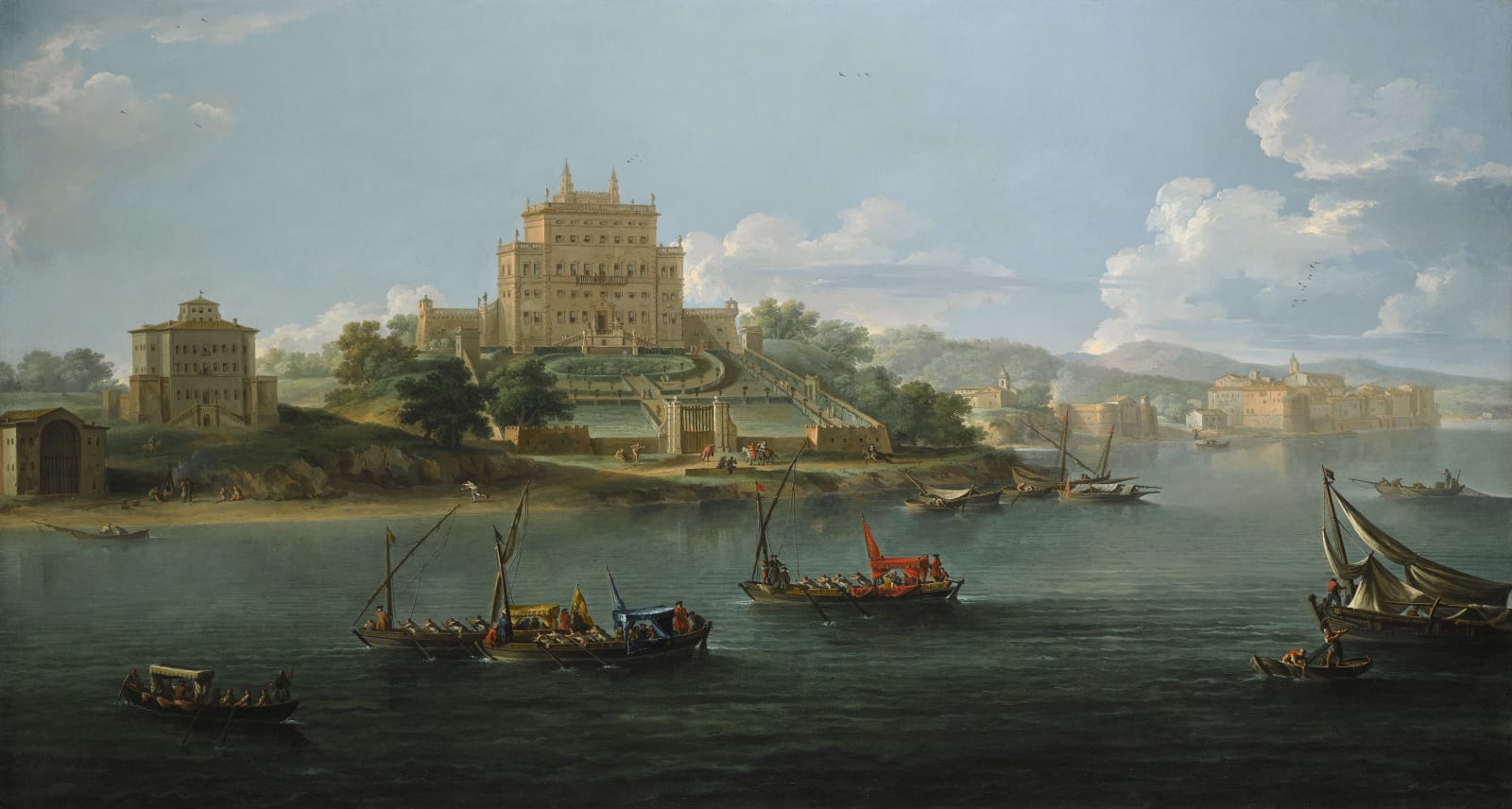 Paolo Anesi, View of Villa Costaguti and Villa Pamphili