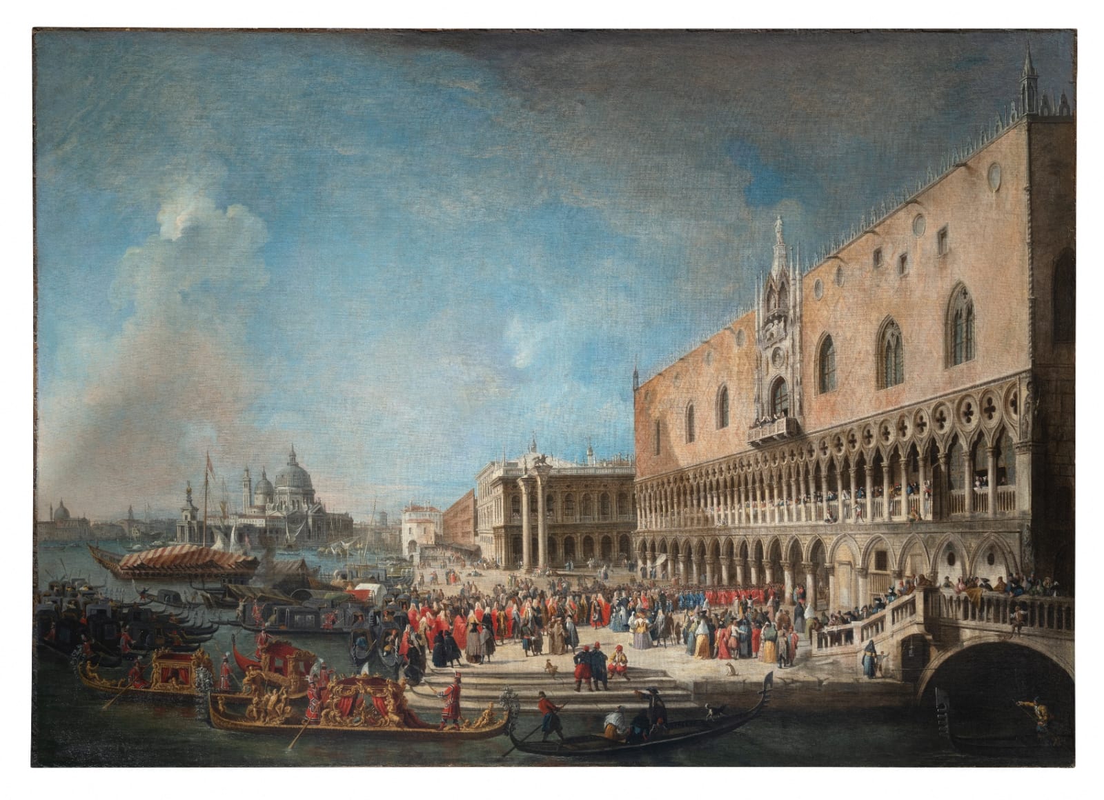 Antonio Canal, also called Canaletto, Arrival of the French Ambassador Jacques-Vincente Languet, comte de Gergy at the Palazzo Ducale, Venice