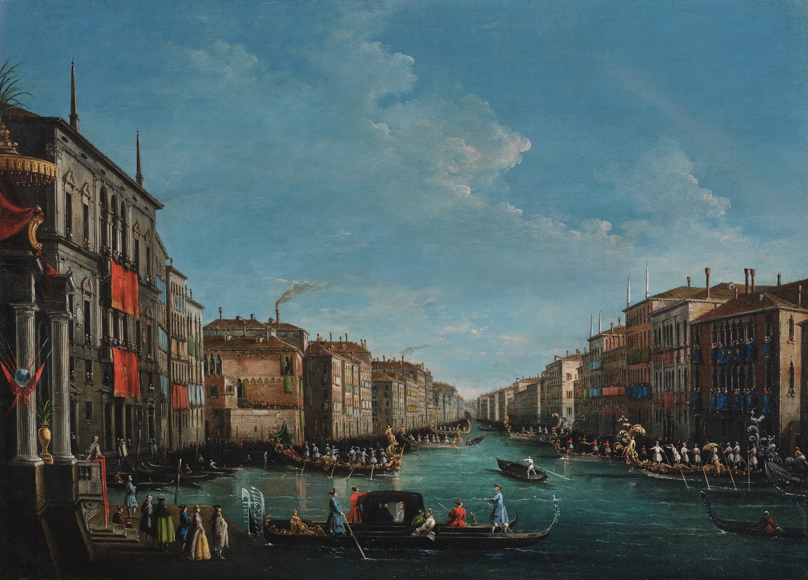 Giusepe Bernardino Bison, Views of the Molo and the Grand Canal, A Pair, Venice,