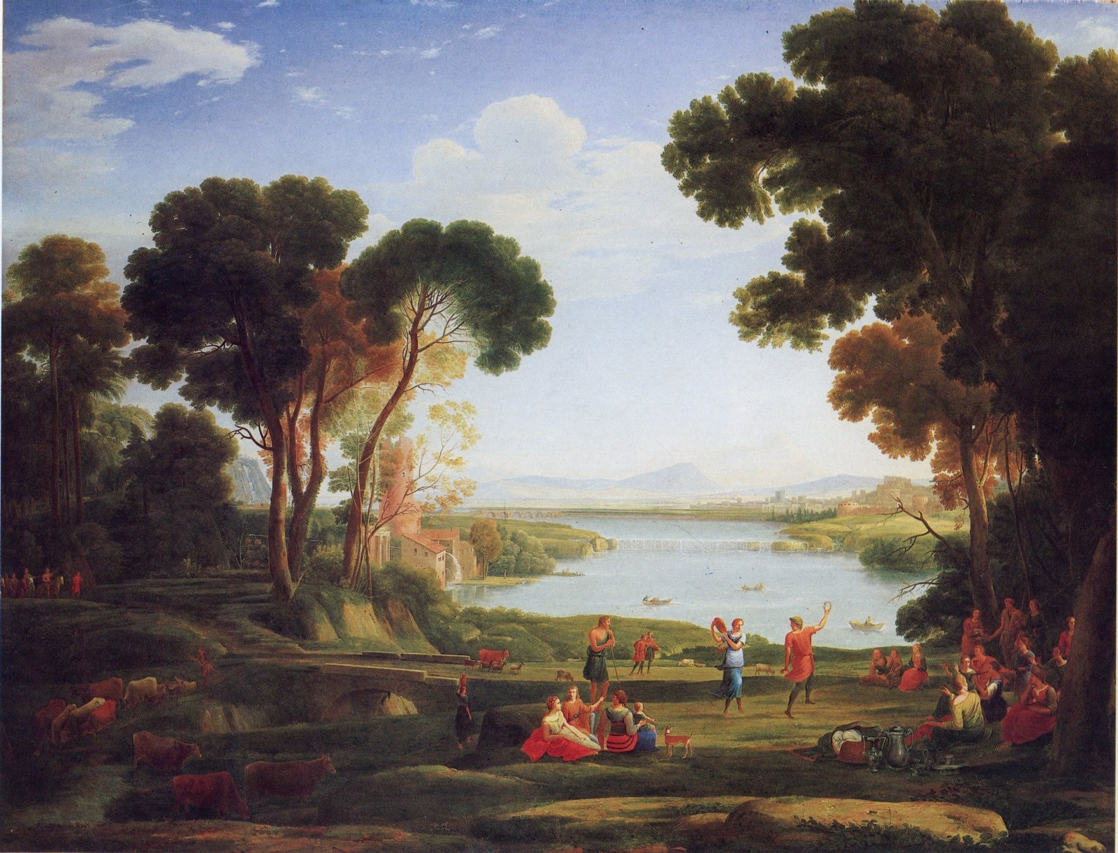 Hendrick van Lint, Landscape with the Nursing of Jupiter / The Mill, or the Wedding of Isaac