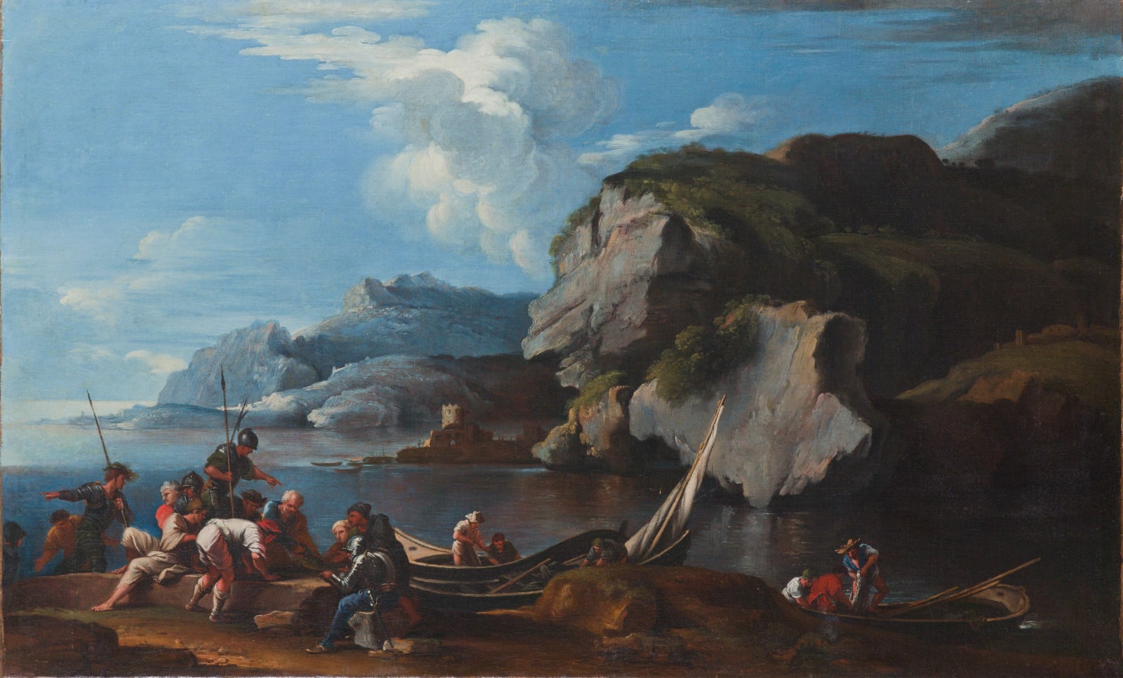 Salvator Rosa, Coastal landscape with figures