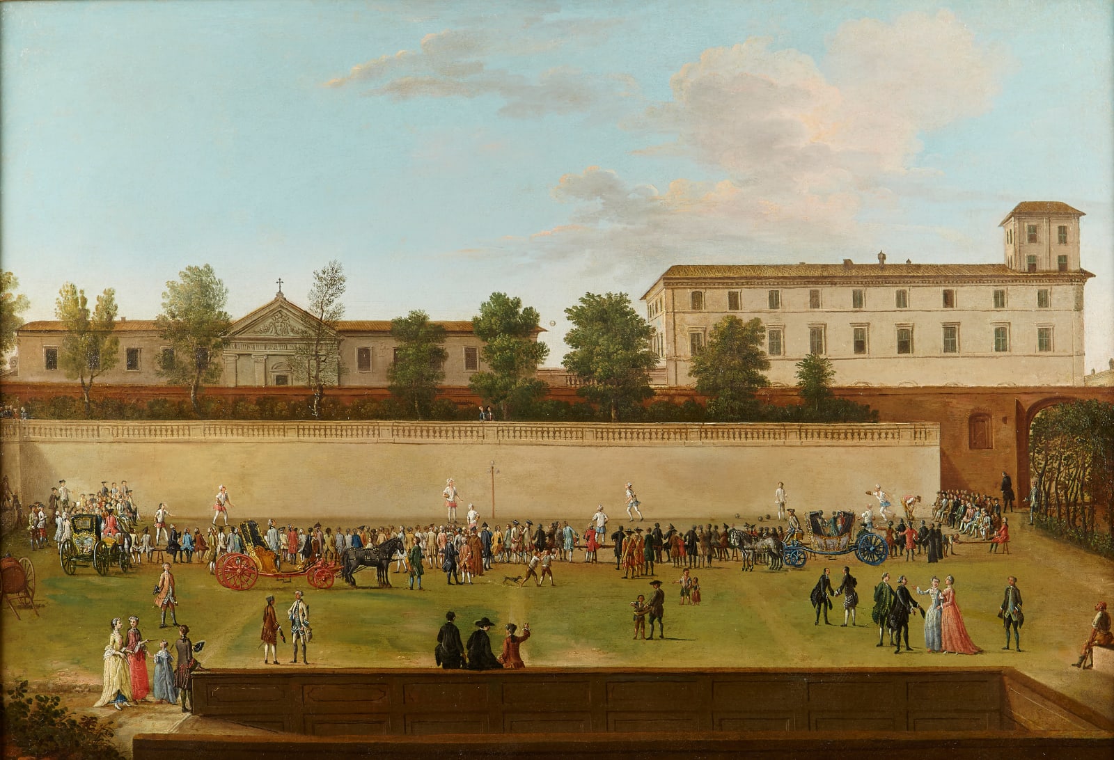 Antonio Joli, Game of the Pallamaglio at Palazzo Barberini