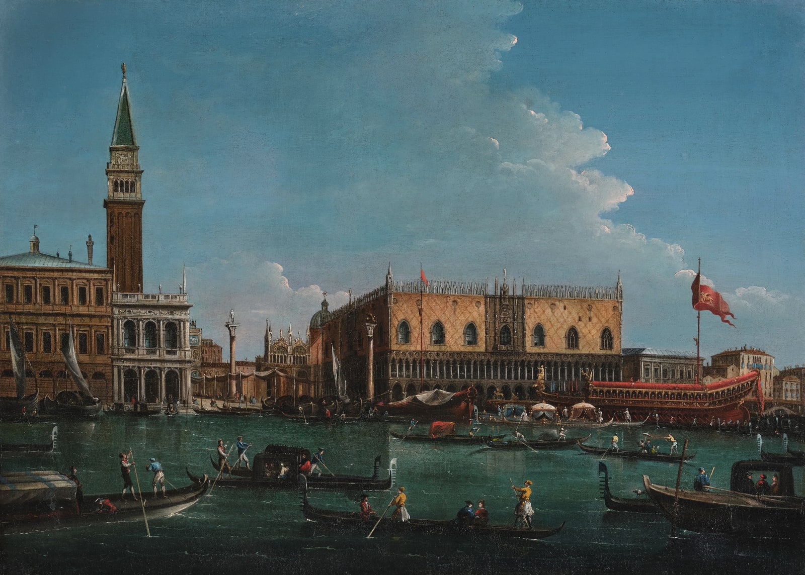 Giusepe Bernardino Bison, Views of the Molo and the Grand Canal, A Pair, Venice,