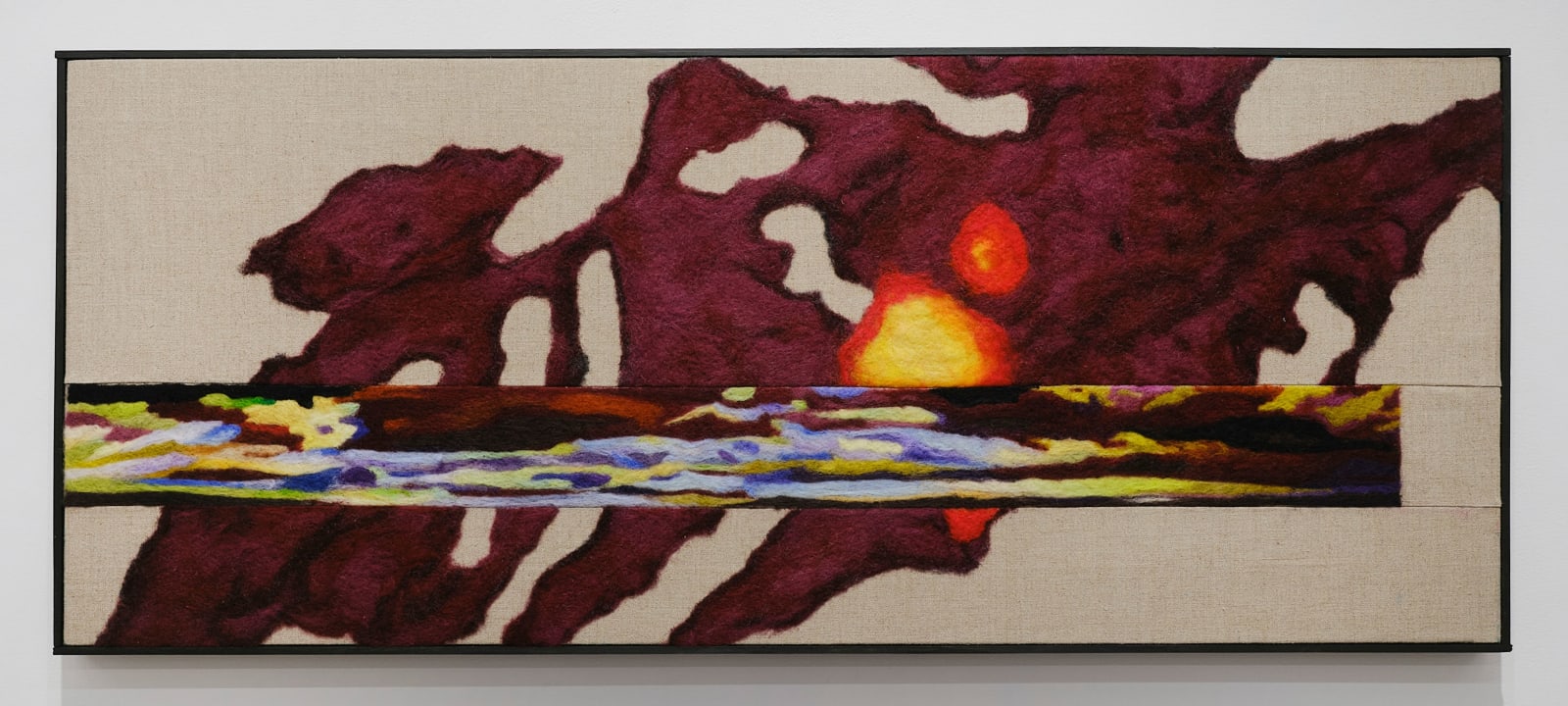 Pauline Shaw, Maroon Strip, 2022-2025