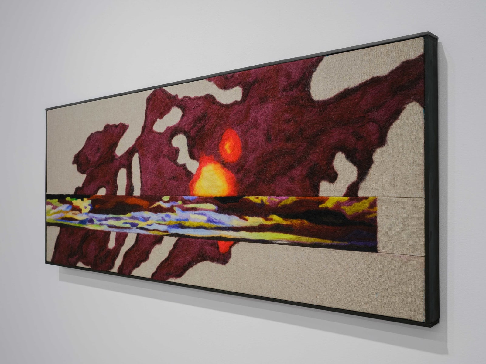 Pauline Shaw, Maroon Strip, 2022-2025