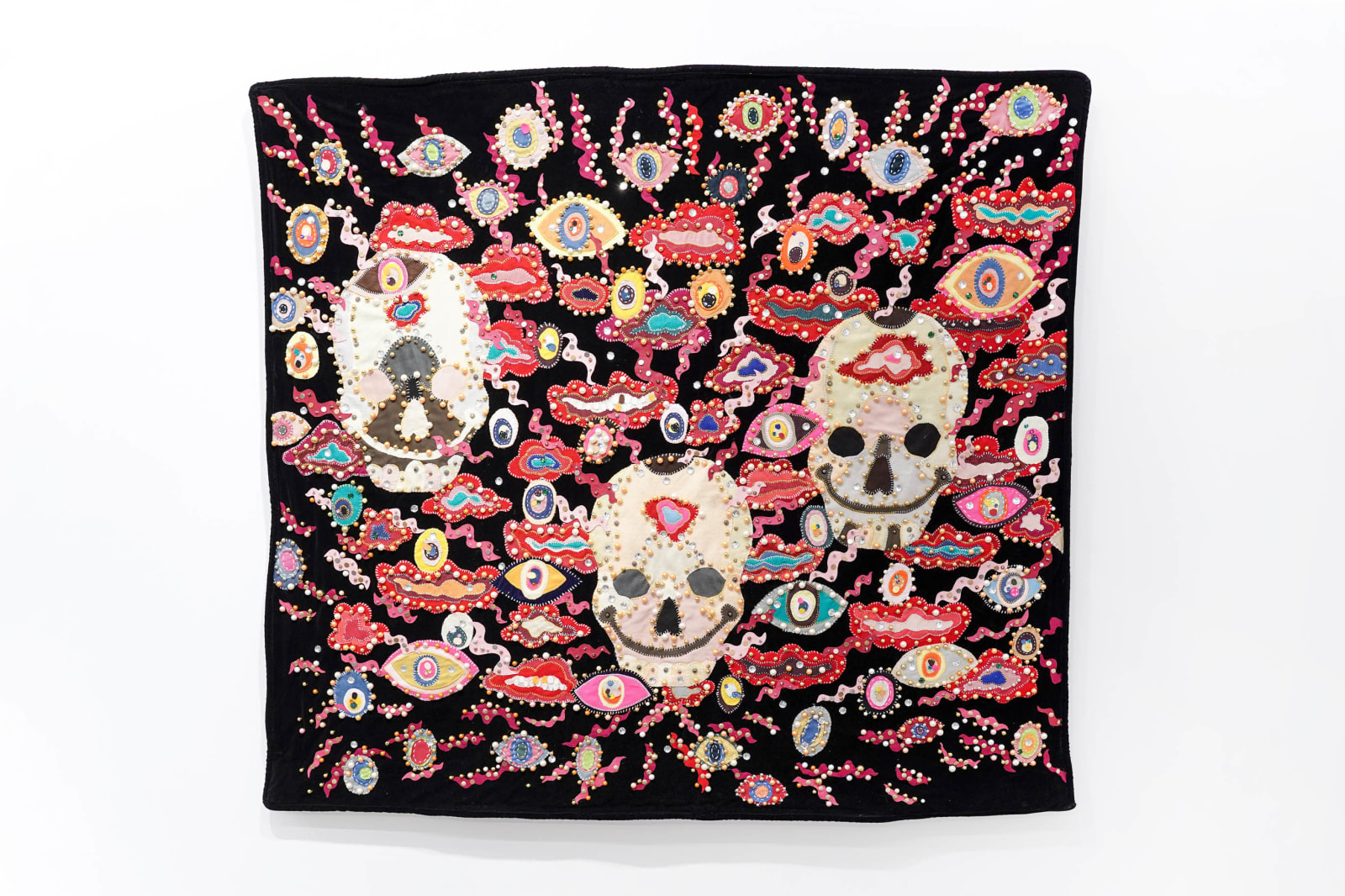 張碩尹 Chang TingTong, 骷髏、火燄與星空 Skeleton, Fire, and Starry Night, 2024