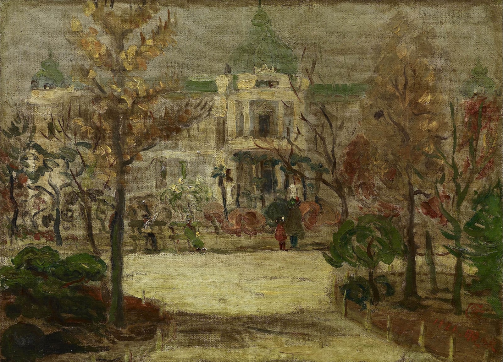陳澄波 Chen Cheng-Po, 秋之博物館 Museum in Autumn, 1926