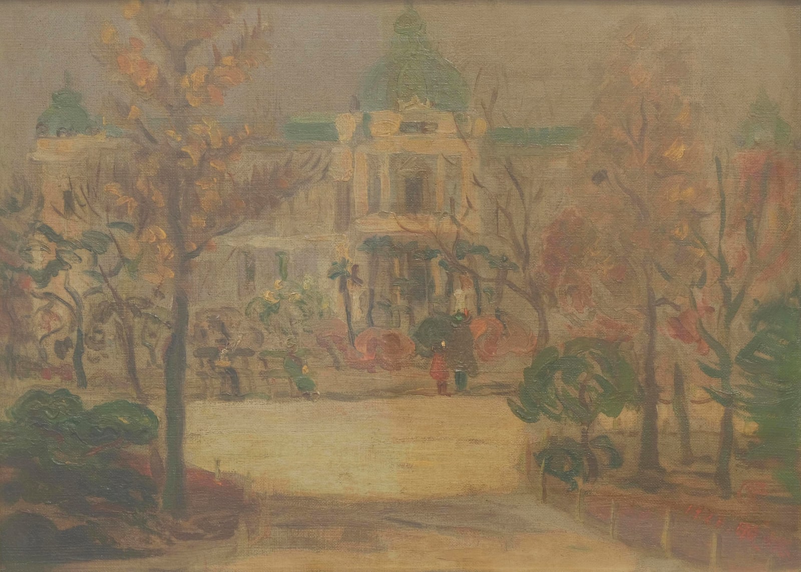 陳澄波 Chen Cheng-Po, 秋之博物館 Museum in Autumn, 1926