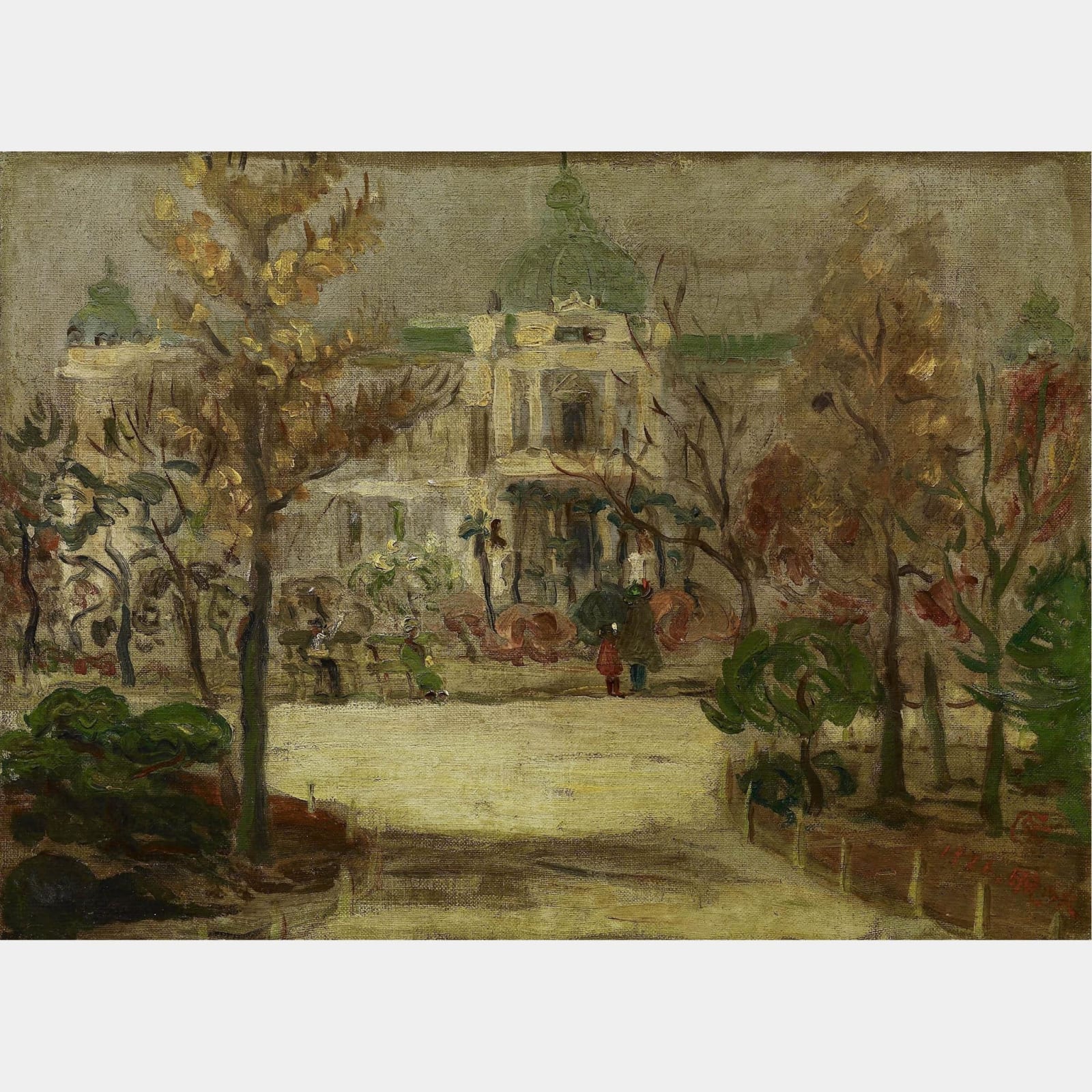 陳澄波 Chen Cheng-Po, 秋之博物館 Museum in Autumn, 1926