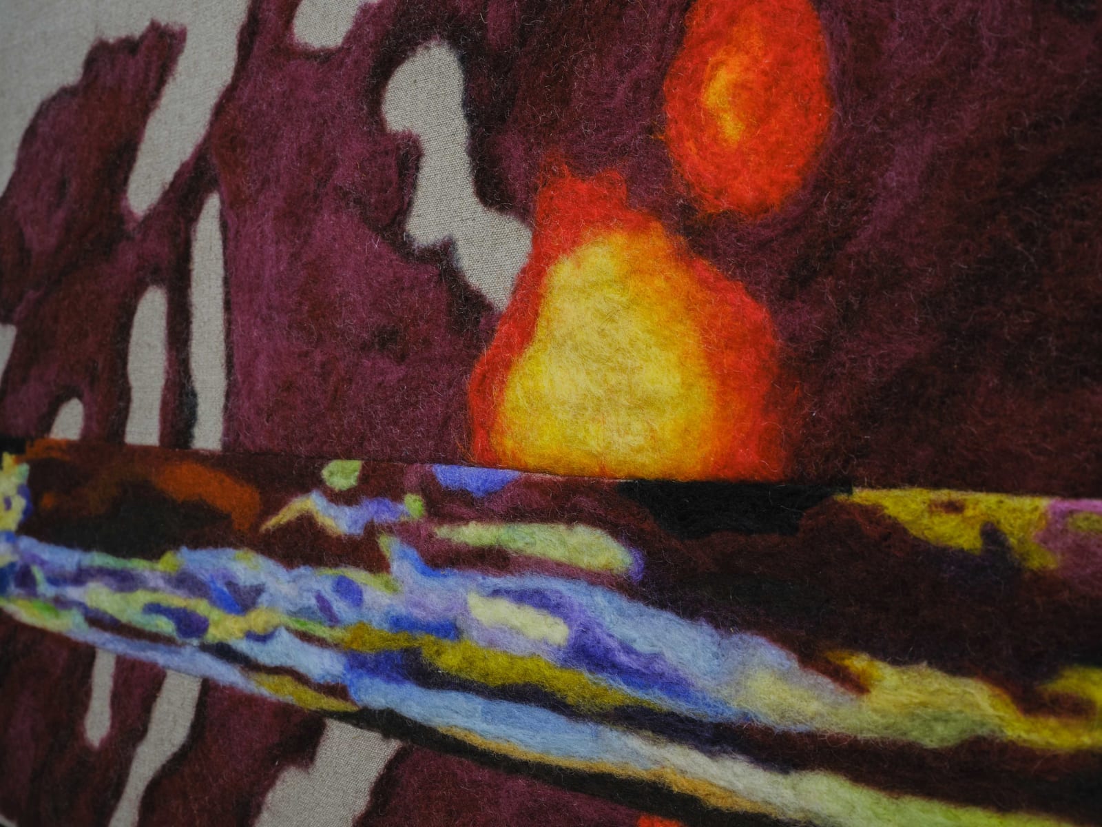 Pauline Shaw, Maroon Strip, 2022-2025