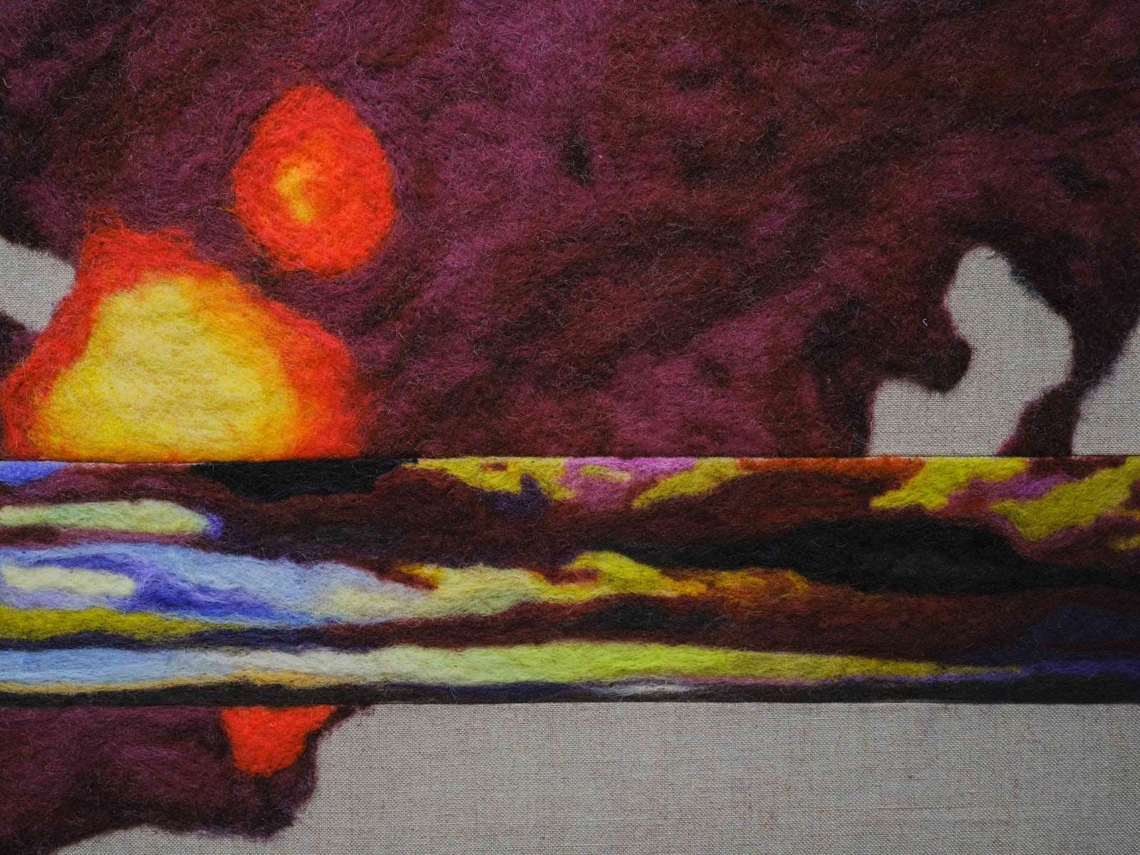 Pauline Shaw, Maroon Strip, 2022-2025