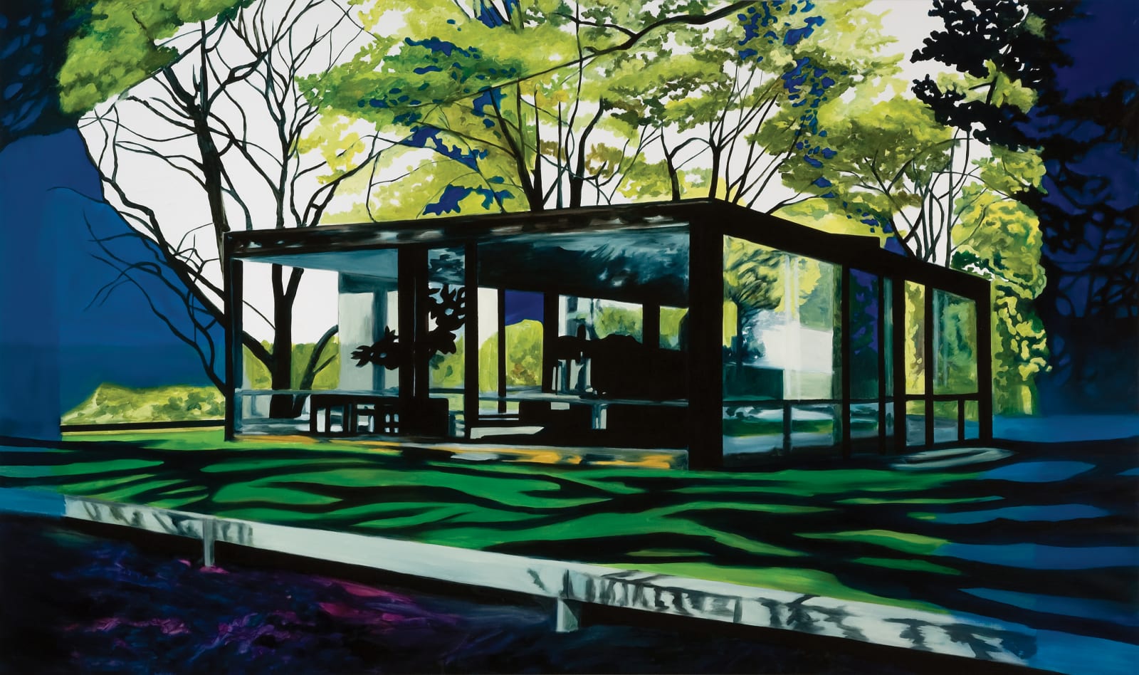 Eamon O'Kane, Philip Johnson Night and Day Remix (painted whilst listening to Gershwin's Rhapsody in Blue), 2008
