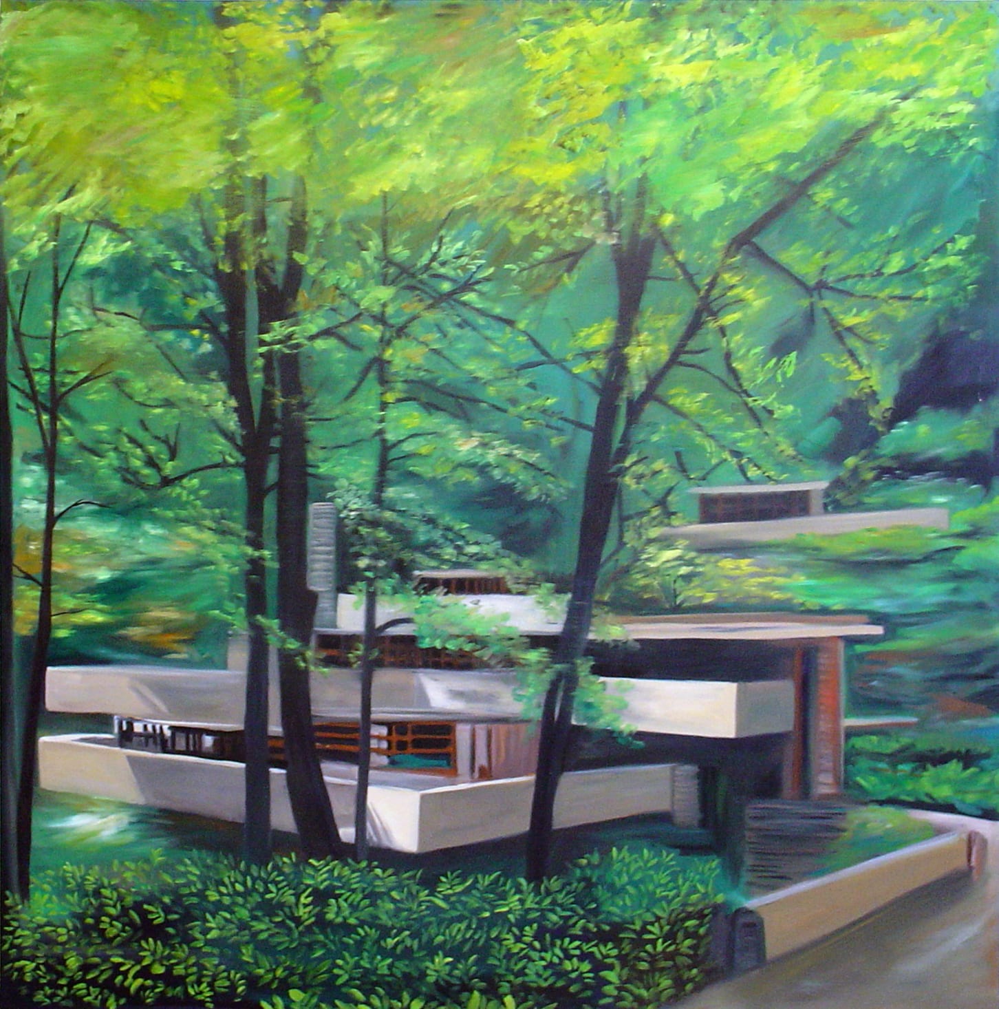 Eamon O'Kane, Studio In The Woods XI (After Frank Lloyd Wright's Fallingwater), 2003