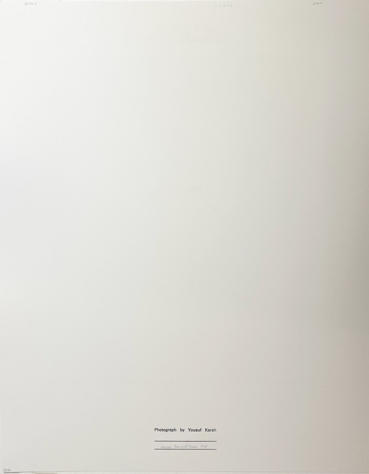 Yousuf Karsh, George Bernard Shaw, 1943