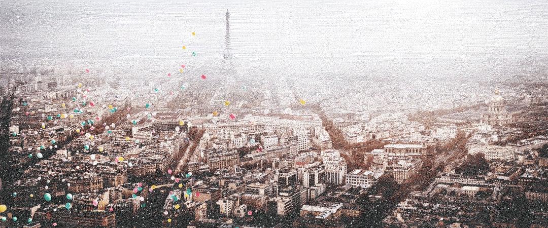 David Drebin, Balloons Over Paris Diamond Dust, 2020