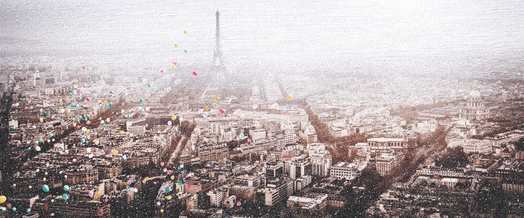 David Drebin, Balloons Over Paris Diamond Dust, 2020