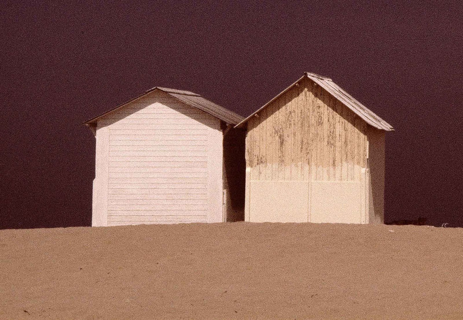 Robert Farber, Two Cabanas (and One Alone), Normandy, France