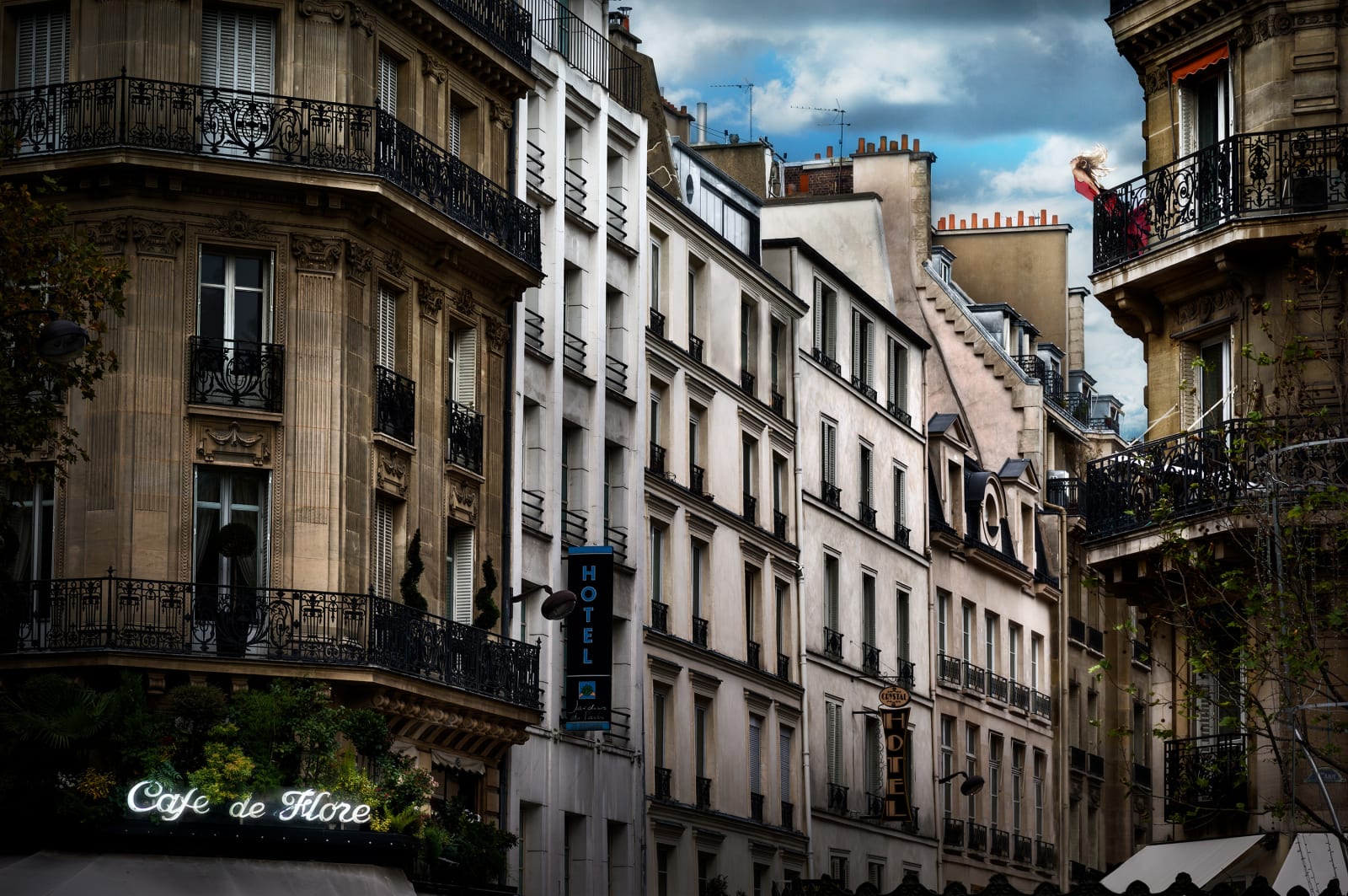 David Drebin, Red Dress in Paris, 2012