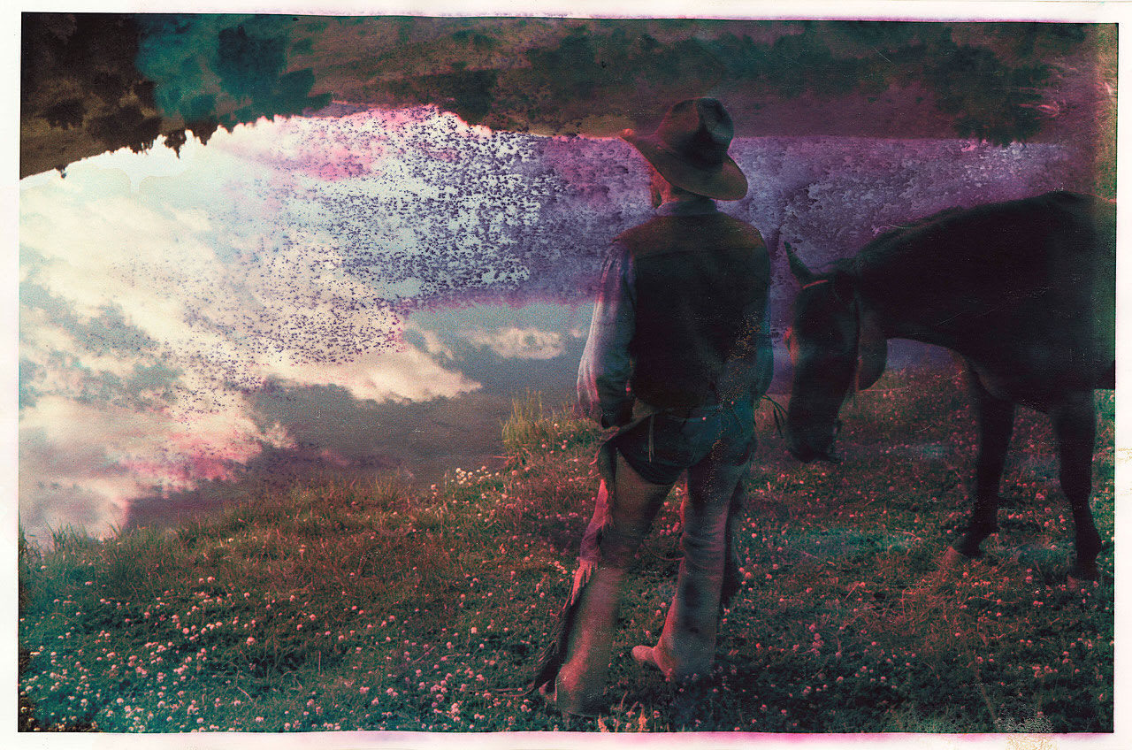 Robert Farber, 006R Cowboy at Pond, 2018