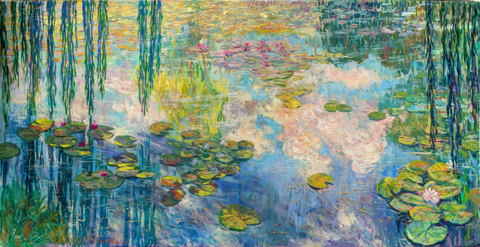 Juan del Pozo, Water Lilies & Clouds