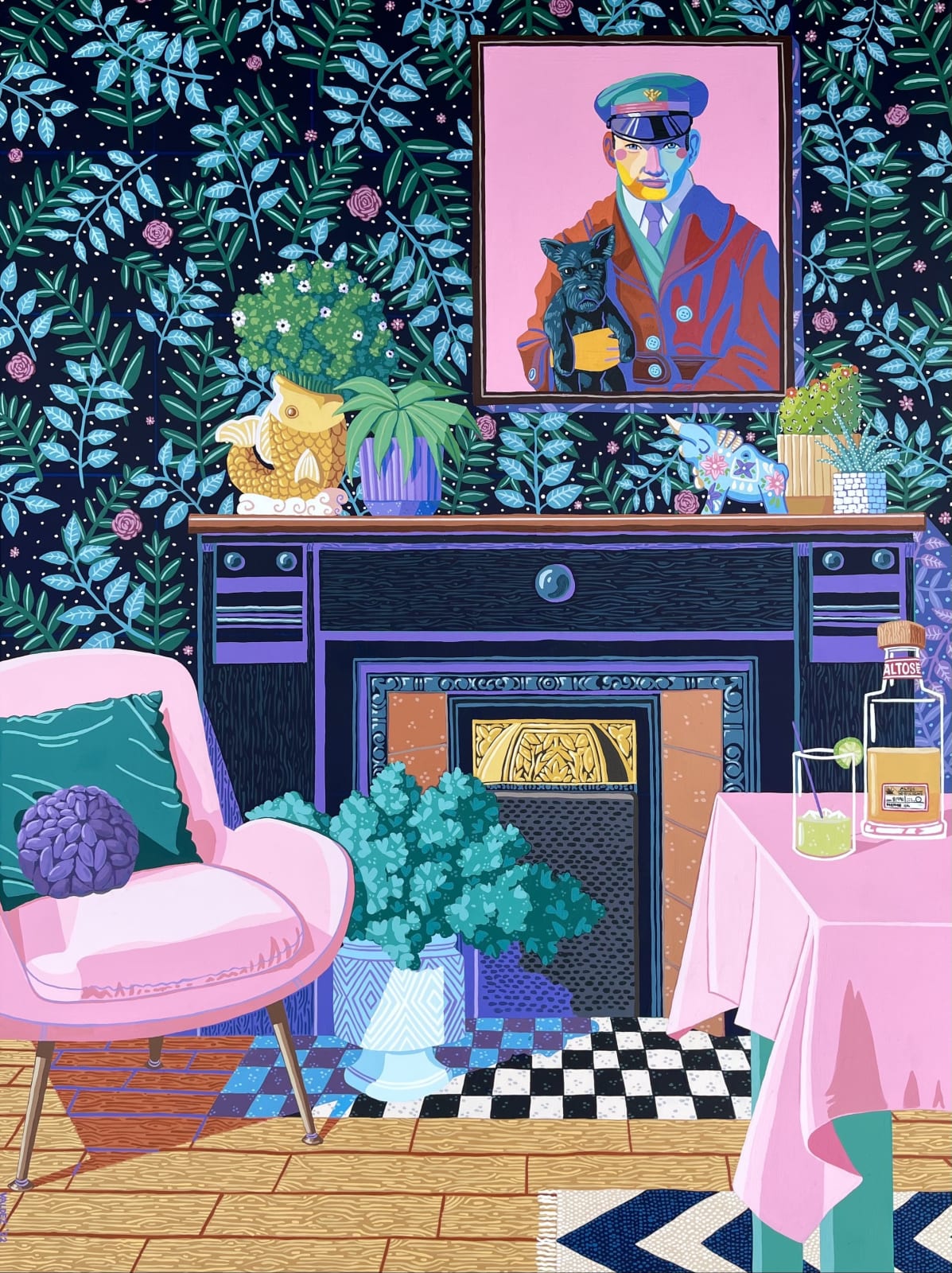 Joaquin Valdez, Fireplace, 2022