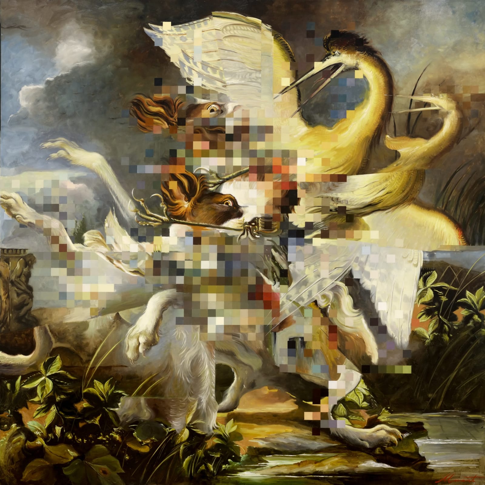 Johnny Morant, A Dog and a Heron