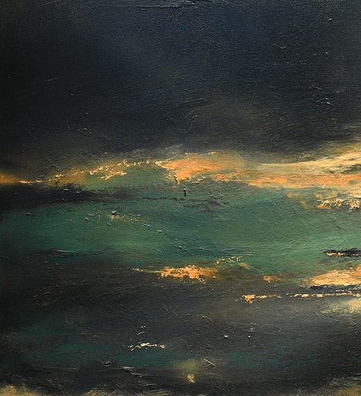 painting detail, Christopher Lyter, green, black