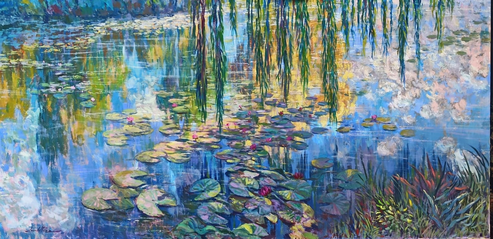 Juan del Pozo, Water, Lilies and Willow, 2022