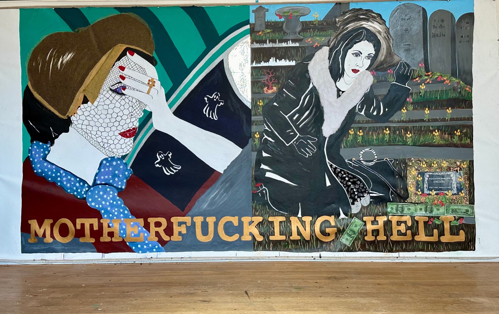 Kathe Burkhart, Motherfucking Hell from the Liz Taylor Series (publicity shots) , 2024/2025