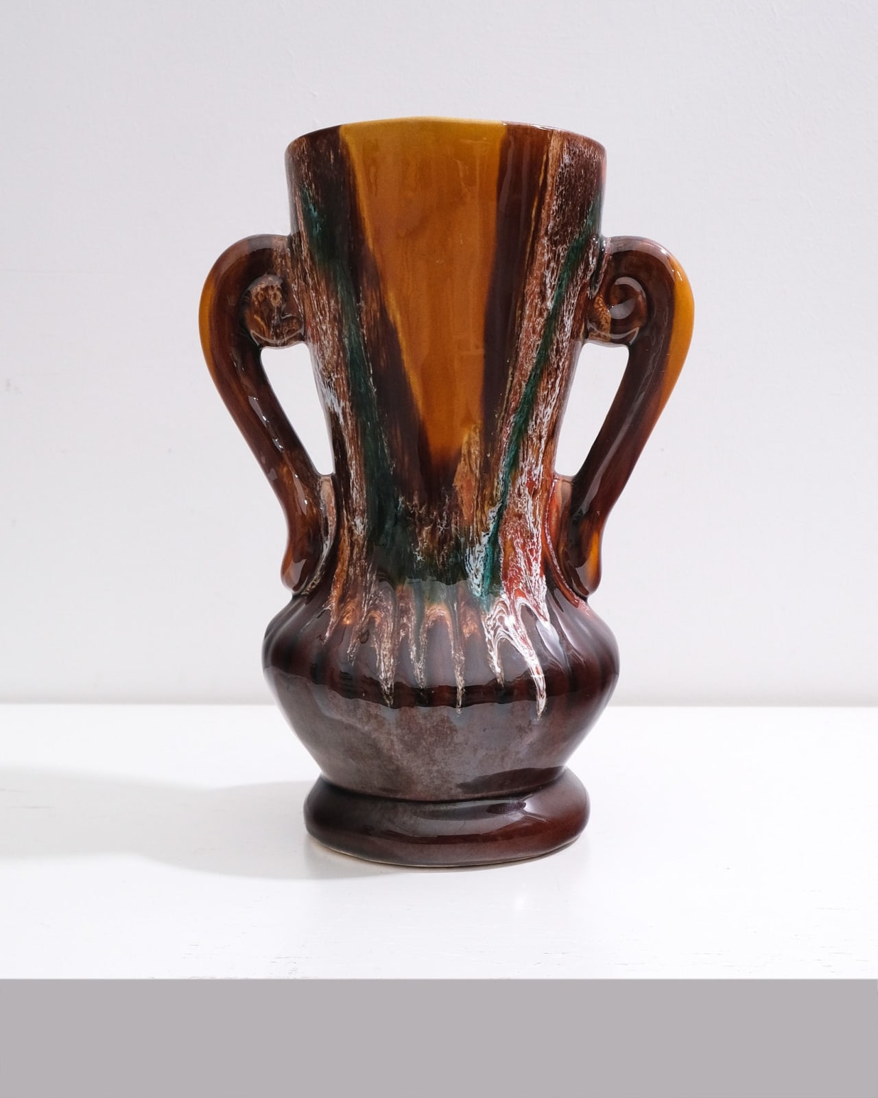 Vallauris, Handled Flared Vase