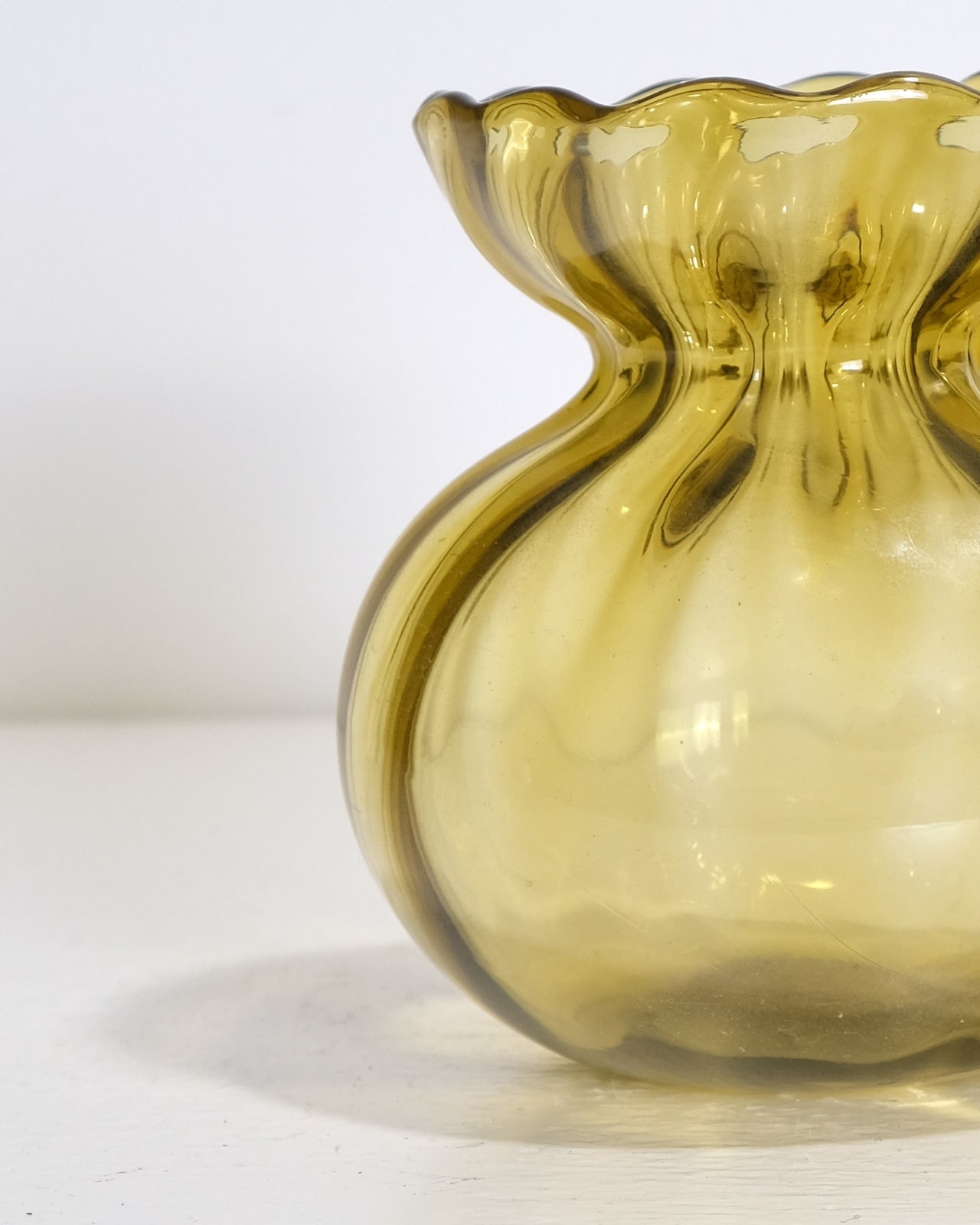 20th Century, Ruffle Fluted Vase