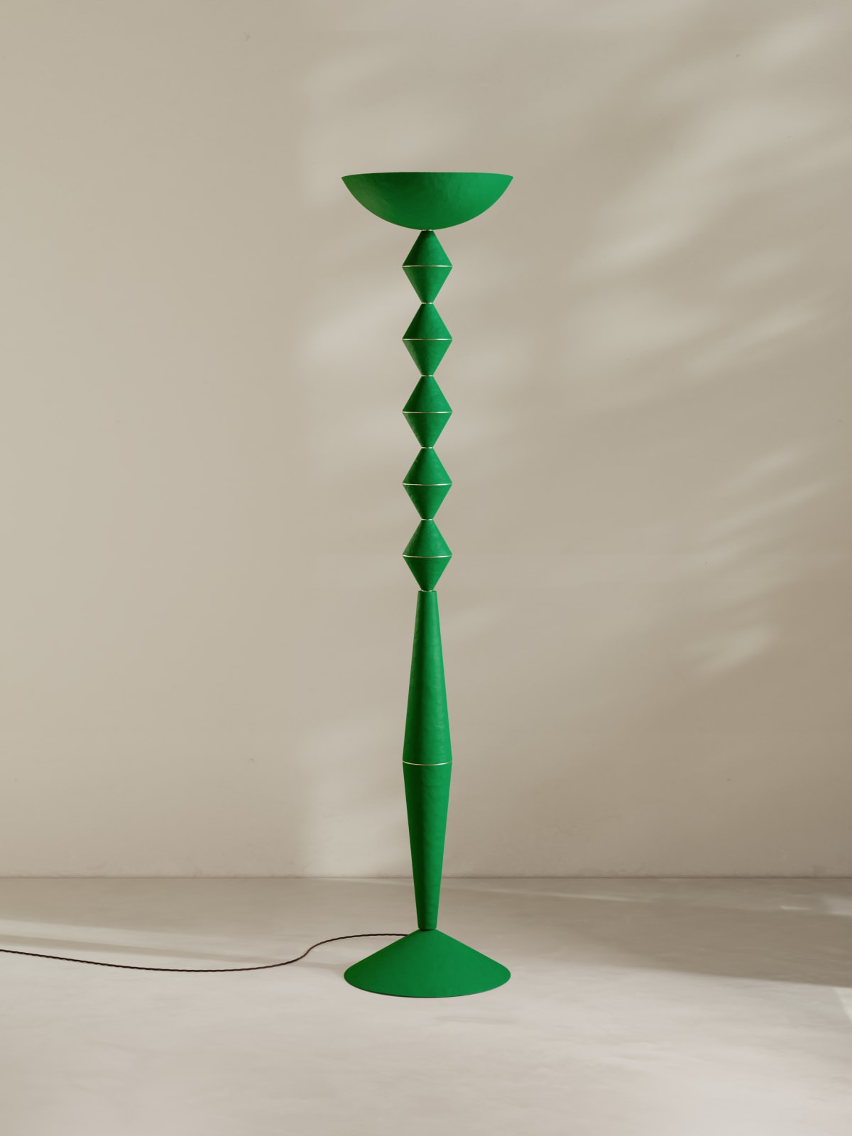 Palefire Studio x 8 Holland Street, Totem Floor Light in Green