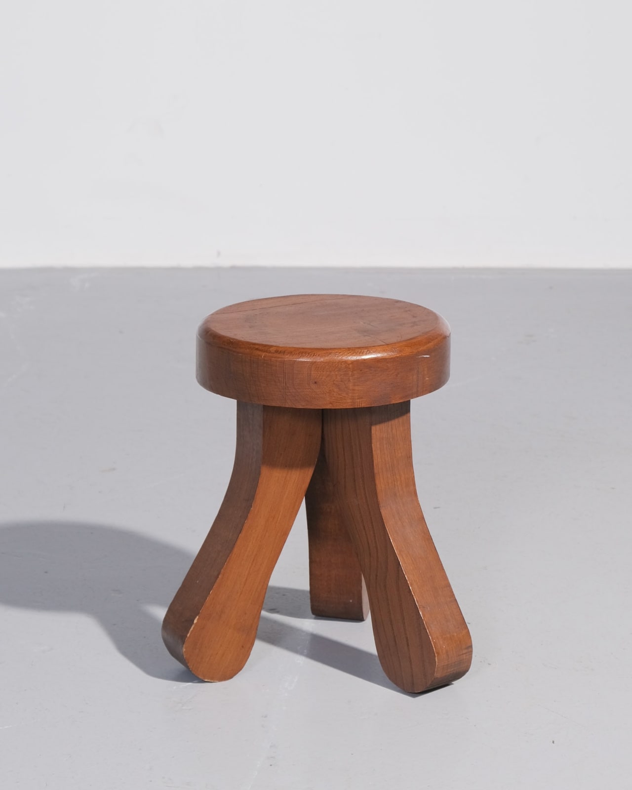 French, Mid Century Wooden Stool