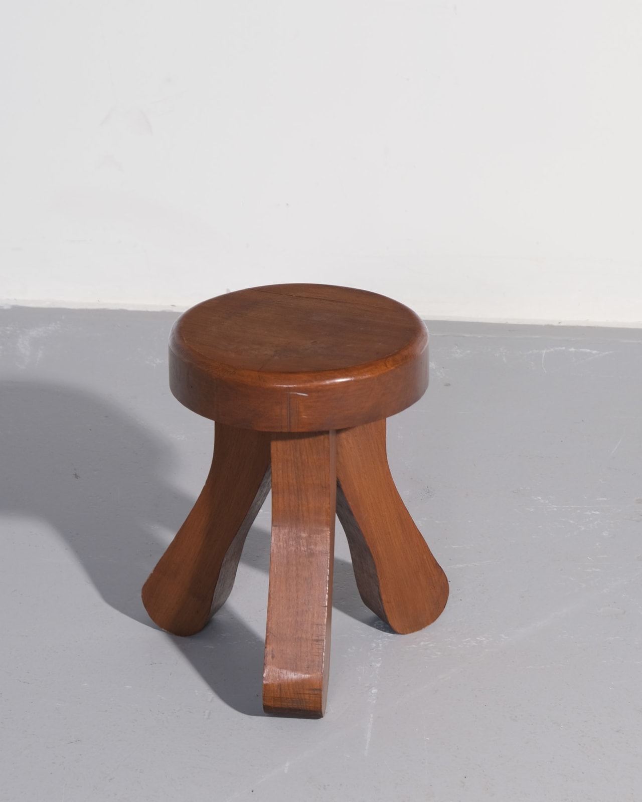 French, Mid Century Wooden Stool