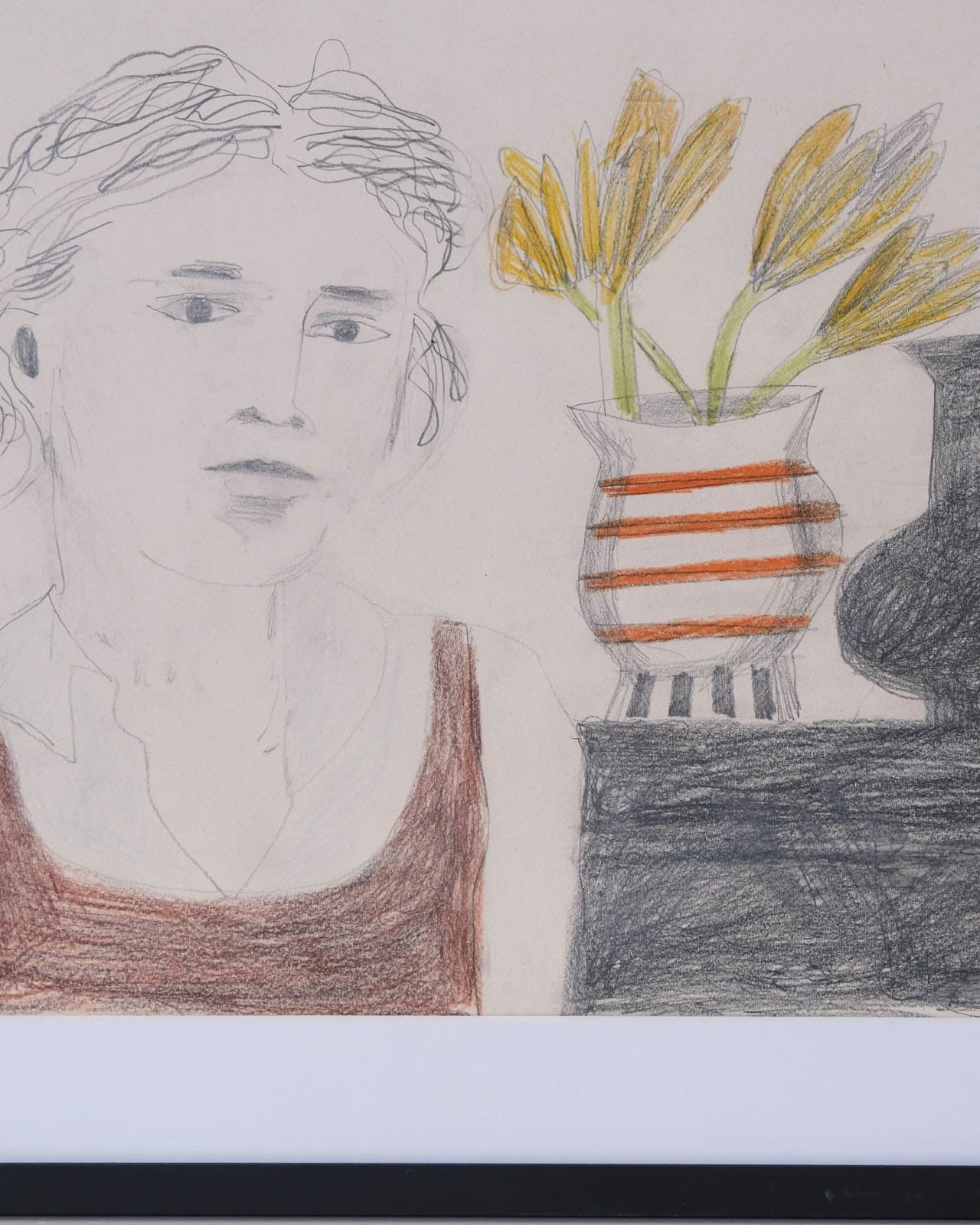 Christopher Marvell, Black jug and yellow flowers