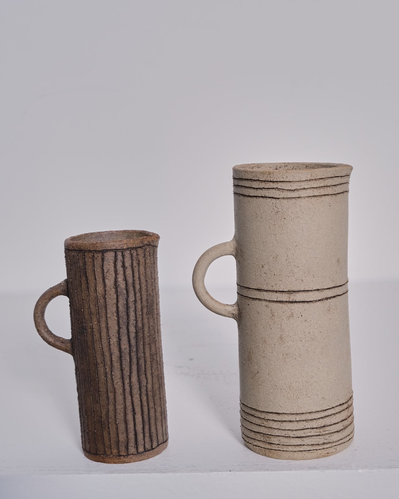 Jane Kite, Tall Jug (light horizontal bands)